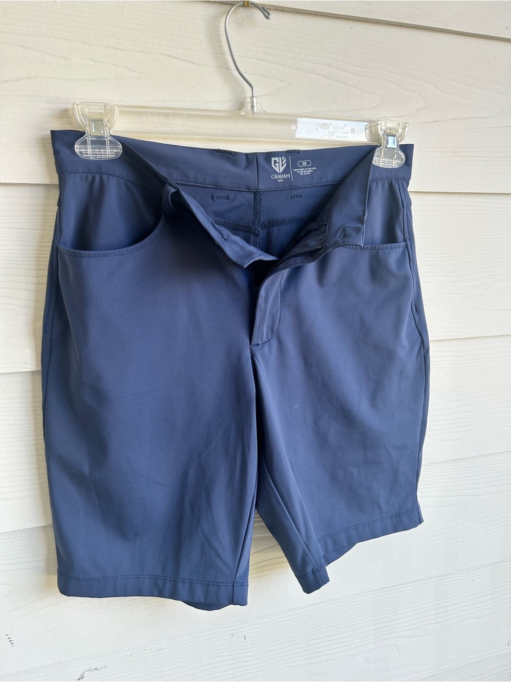 Men's Golf Shorts in Slate Blue -‎ Lightweight Everyday Wear - Picture 4 of 6